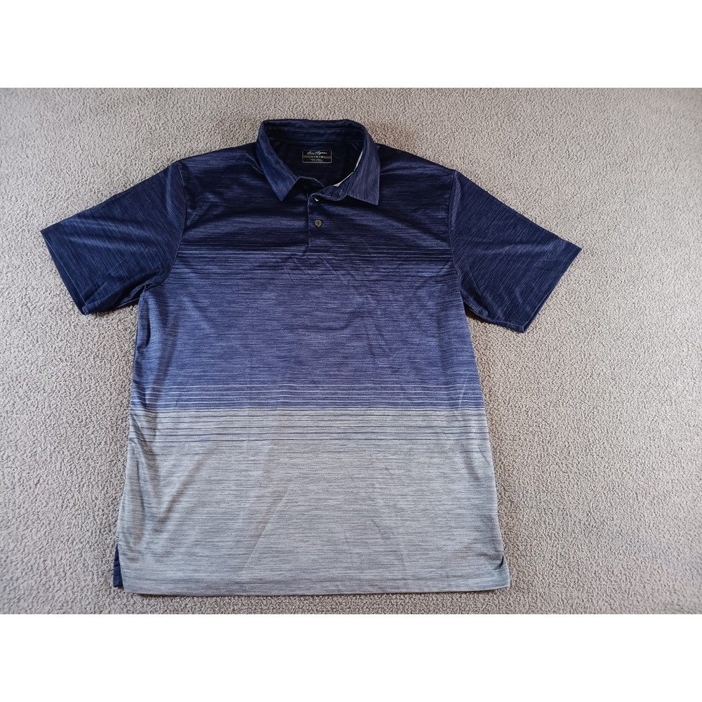 Ben Hogan Golf Polo Shirt Mens L Blue Ombre Performance Stretch Short Sleeve